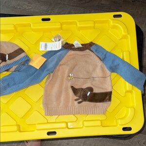 Gymboree Brown and Blue Kids Matching Set